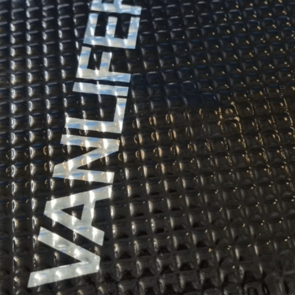 Close-up of a Butyl Sound Deadener Mat with 'Vance' branding.