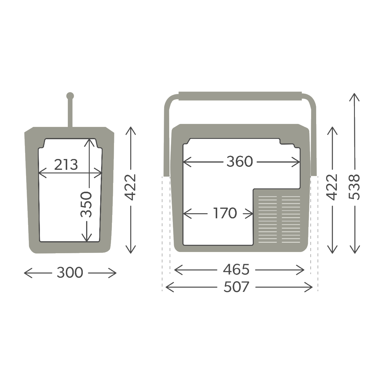 Dimensions of a rectangular frame with dimensions labeled