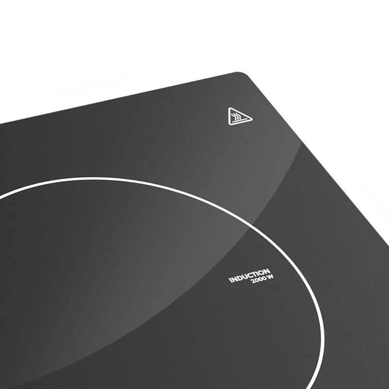 Black induction cooktop