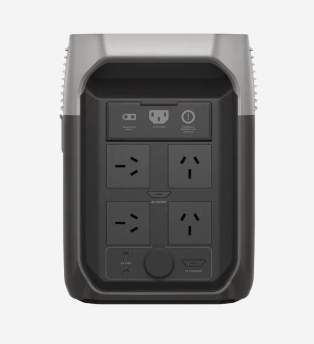 Power strip with multiple outlets and control buttons on a white background
