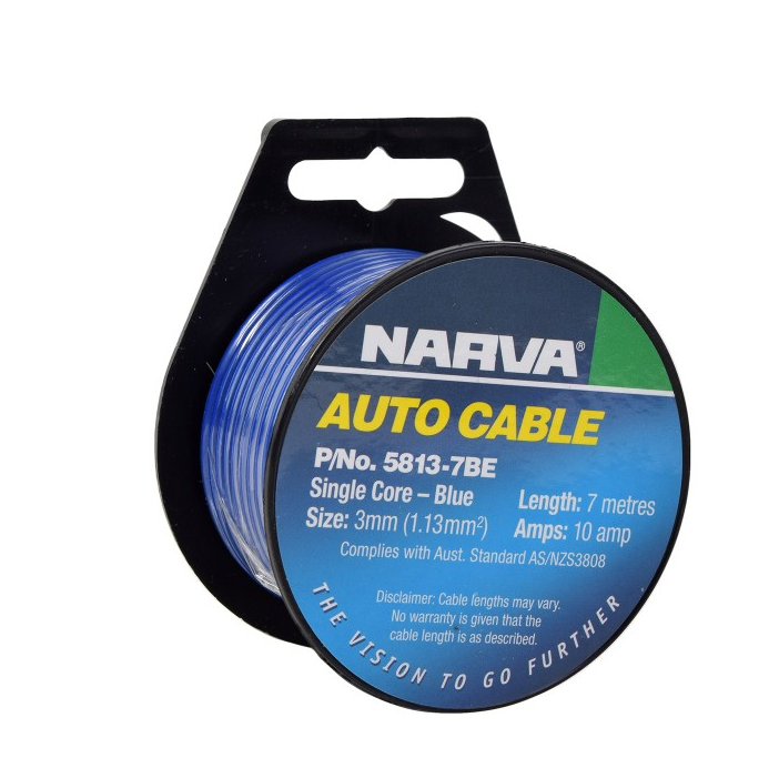 CABLE SINGLE 3.0 10AMP 7M BLUE