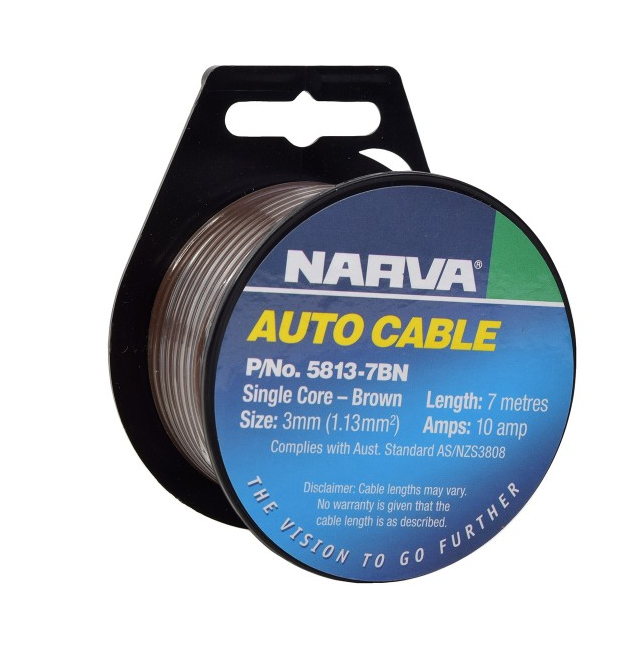 CABLE SINGLE 3.0 10AMP 7M BROWN