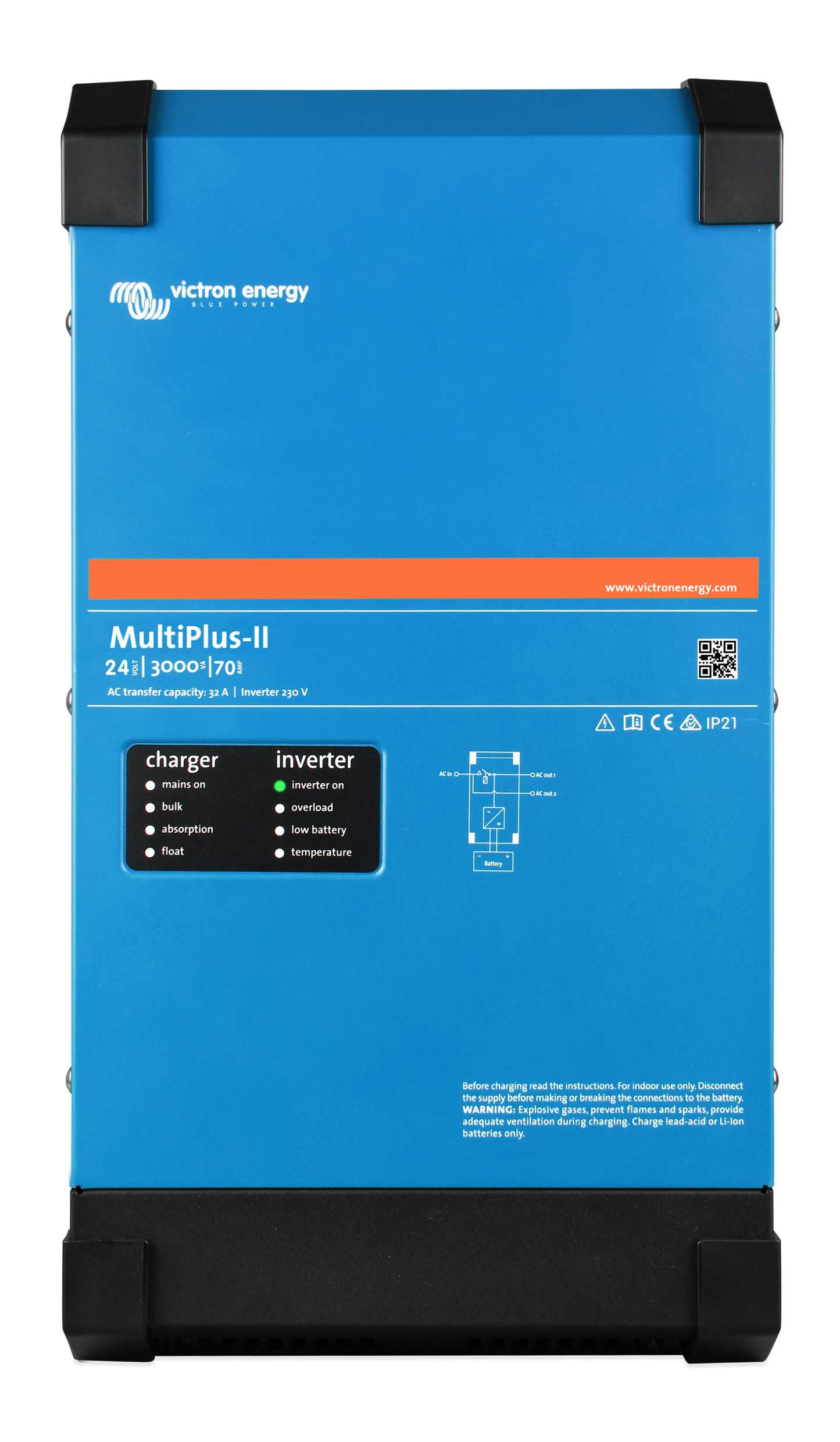 Victron Energy MultiPlus-II Inverter/Charger 12V 3000VA 120A 230V