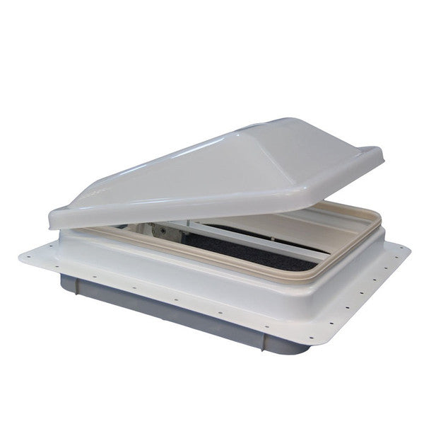 Roof vent with open and closed covers on a white background
