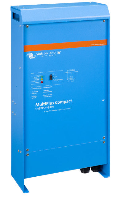Blue Victron Energy MultiPlus Compact power station on a white background