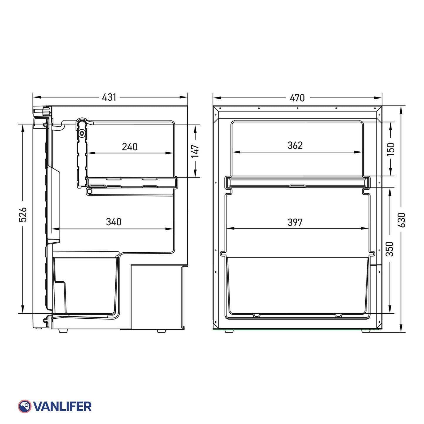 Brass Monkey Upright Fridge/Freezer