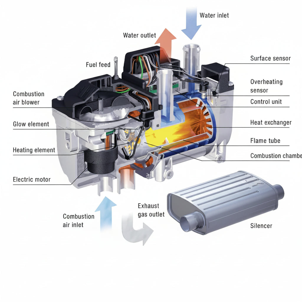 Hydroplate Hydronic HS3 D5E Diesel Water Heater