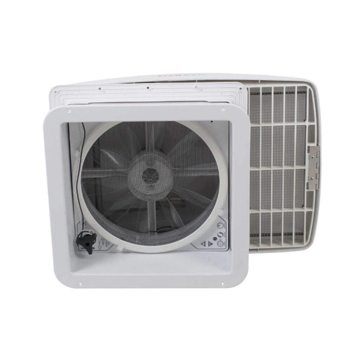 Maxxfan Deluxe with Rain Dome, T/Stat, Power Lift and Remote