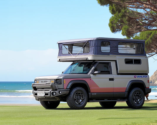 Slate Auto Truck Camper Concept | Vanlifer Lightweight Pop-Up Design
