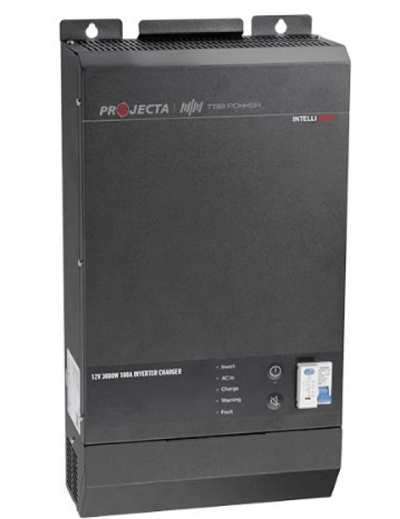 Projecta inverter charger on a white background