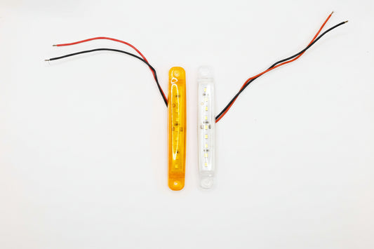 12V 24V LED side marker lights in white and amber for campervan caravan and trailer conversions