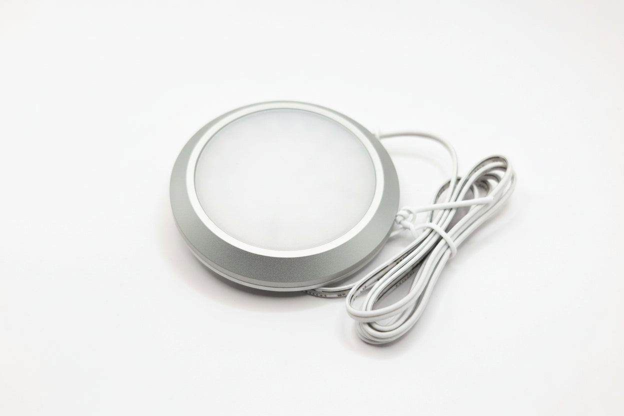 12V touch LED downlight silver warm white campervan cabinet light