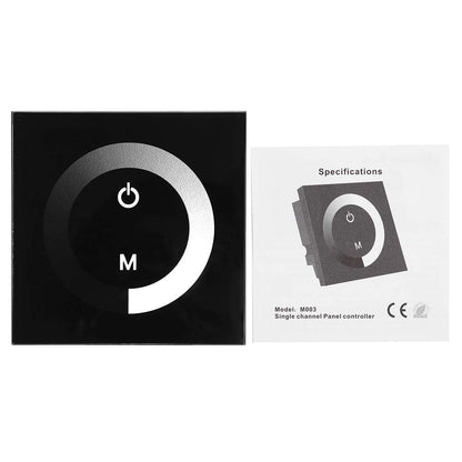 Electrowave Device Touch Panel LED Light Dimmer Controller 8A Black