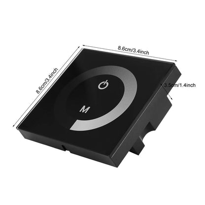 Electrowave Device Touch Panel LED Light Dimmer Controller 8A Black