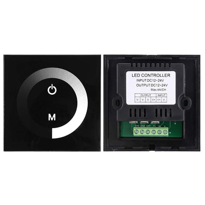 Electrowave Device Touch Panel LED Light Dimmer Controller 8A Black