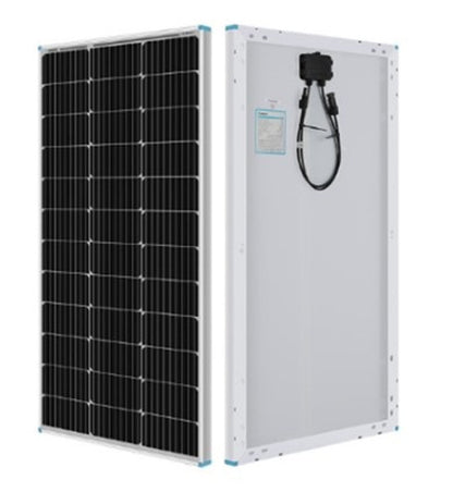 Solar panel with wiring on a white background