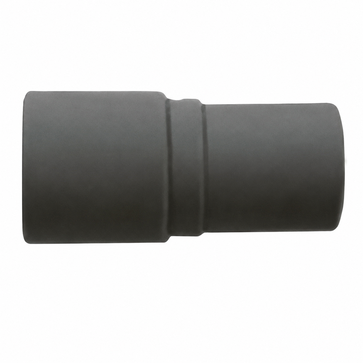 28mm rigid pipe to convoluted hose reducer fitting in grey polypropylene for campervan and caravan plumbing systems