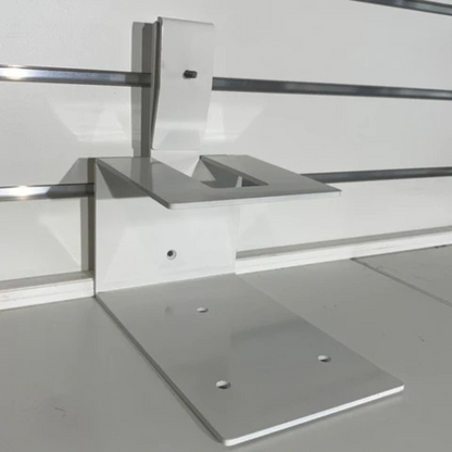 Toilet bracket for securing 10L portable toilets, ideal for campervan conversions and self-containment setups.