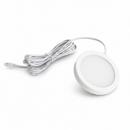 2W 12V LED ceiling down light in white for campervans and caravans