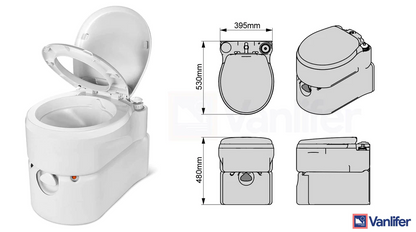 Vanlifer 24L Fixed Cassette Toilet