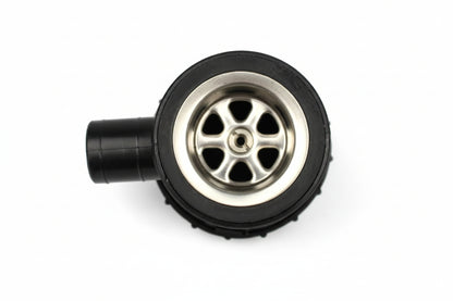 Top view of 39mm campervan sink waste drain with integrated smell trap