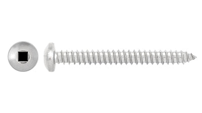 8G x 1/2 304 Pan Square Self Tapping Screws