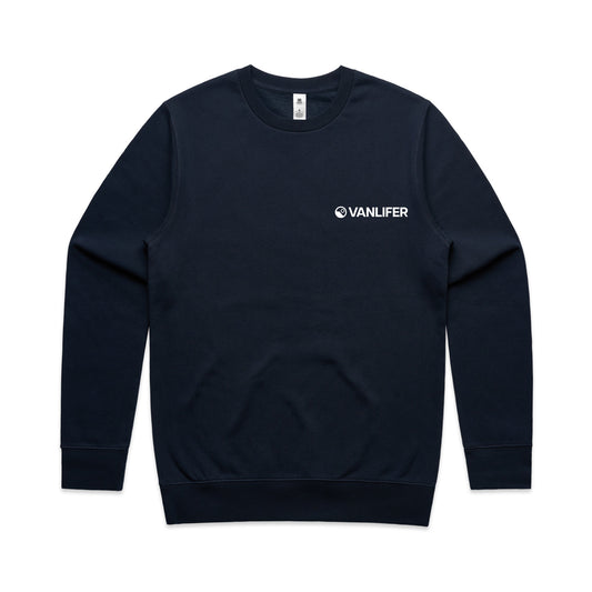AS Colour Stencil Crew 5103 in navy, mid-heavy pullover fleece
