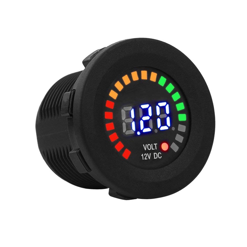Digital 12v Voltmeter - Circular Display