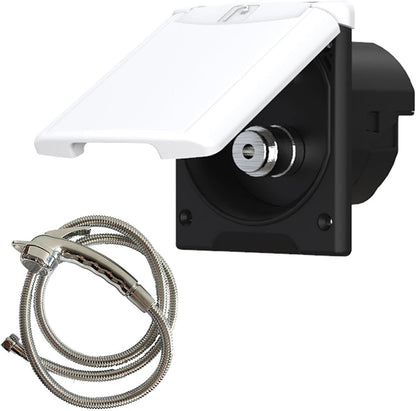 FOTN RV Outdoor Shower Box Kit with 1.5m Hose White