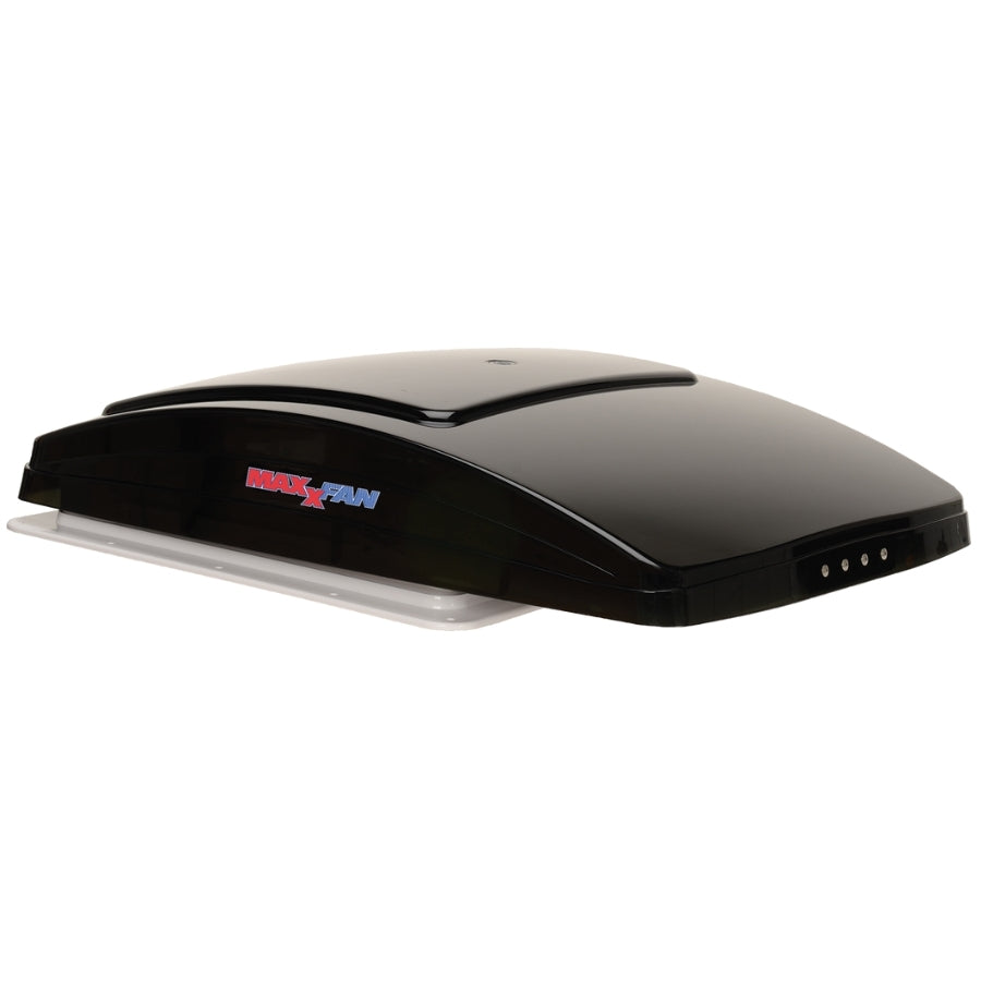 Maxxfan Deluxe - Smoke Rain Dome, T/Stat, Power Lift and Remote