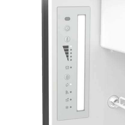 Control panel of the Dometic NRX 50C fridge/freezer with temperature and power indicators.