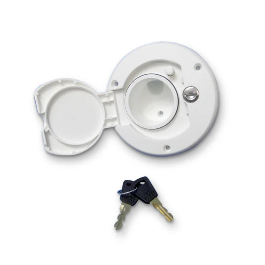 Camec Water Filler with Cap/Lock White