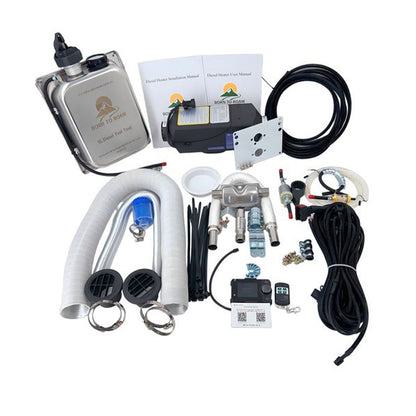 Born to Roam 2kW diesel heater kit accessories and installation hardware