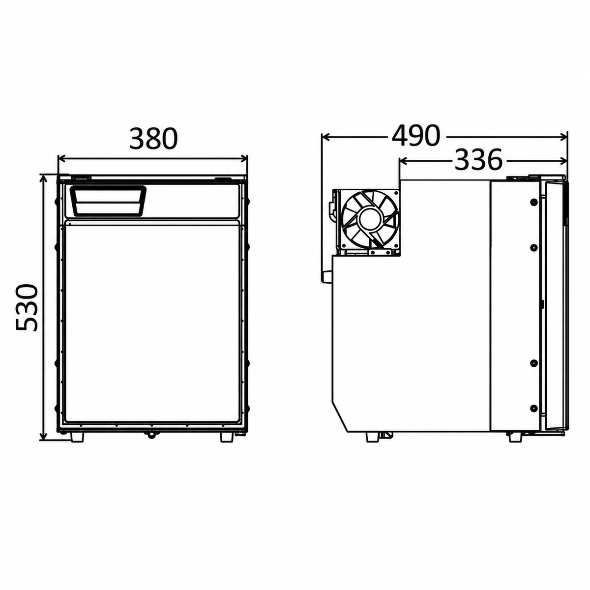 50L 12V Upright Fridge Freezer | Pargo PCR50