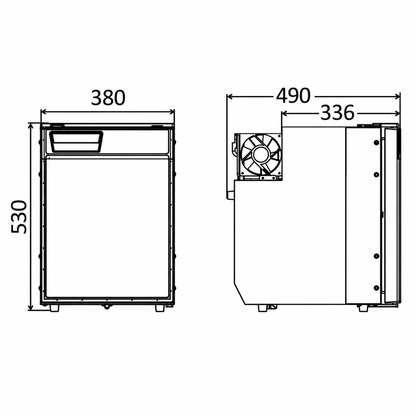 50L 12V Upright Fridge Freezer | Pargo PCR50
