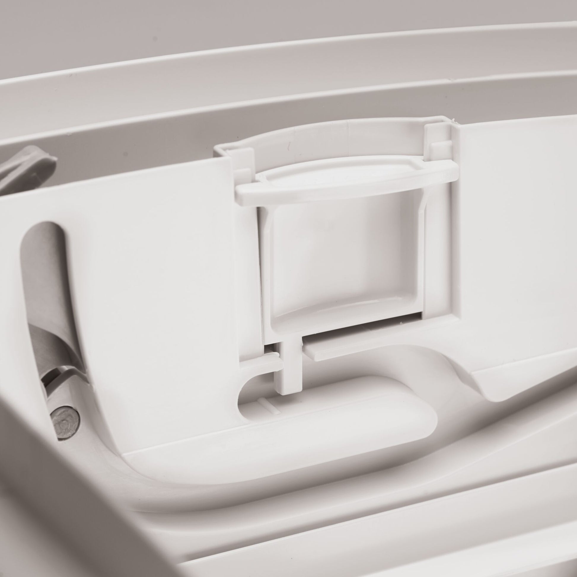 Close-up view of Dometic Heki Micro Roof Vent's inner mechanism for easy operation and access.
