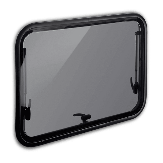 Rectangular window with black frame
