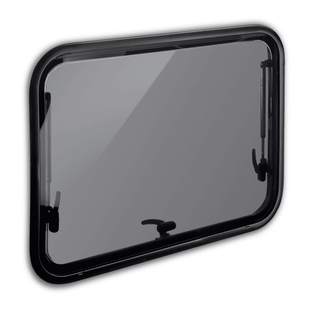 Rectangular window with black frame 