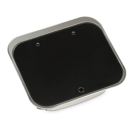 Stainless steel sink with closed black cover