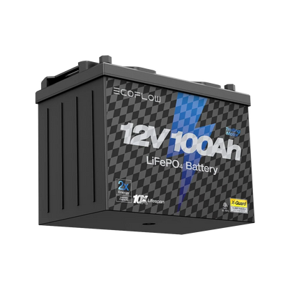 EcoFlow 12V 100Ah LiFePO4 Lithium Battery Deep Cycle