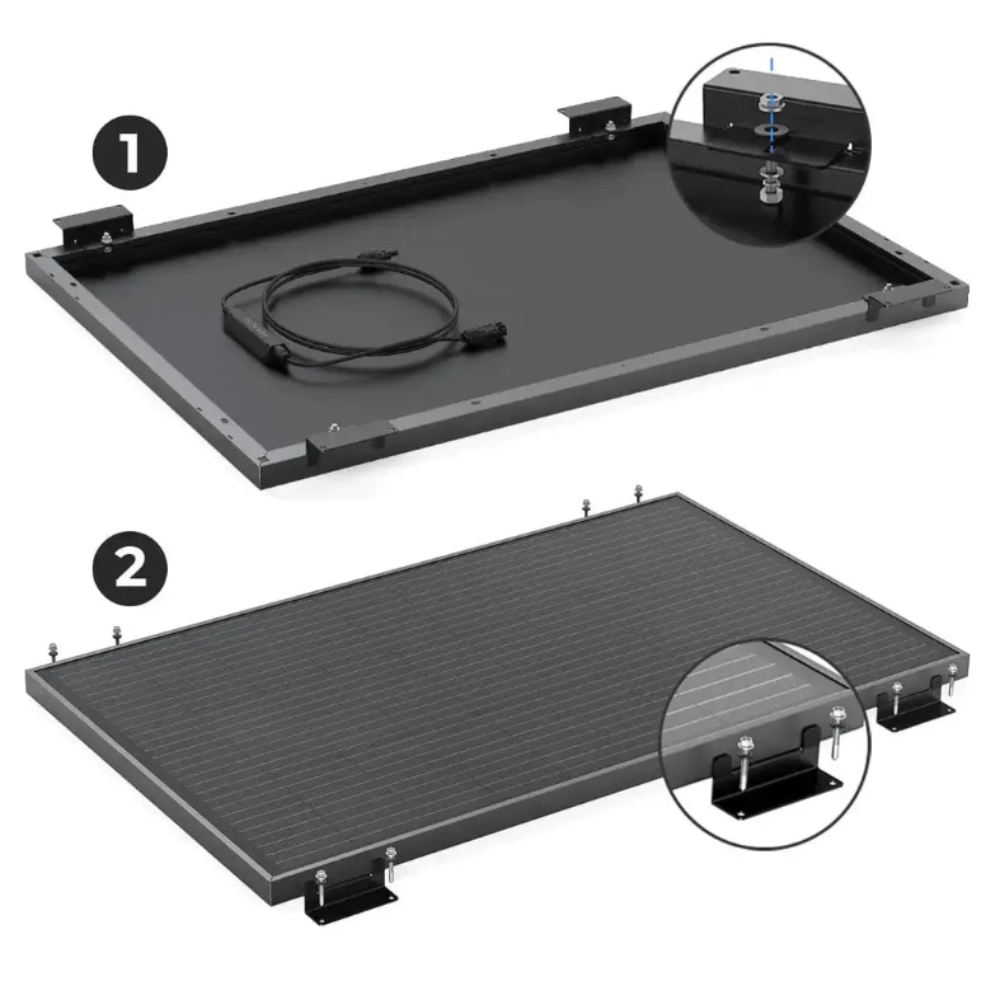 EcoFlow Rigid Solar Panel Mounting Feet Installation Kit