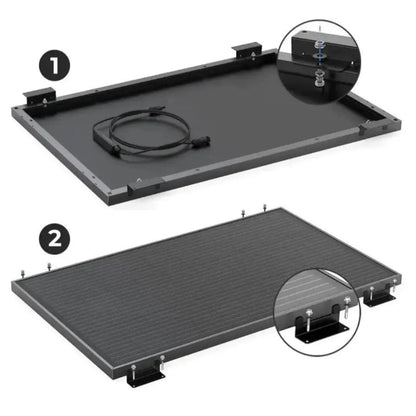 EcoFlow 2 x 400W Rigid Solar Panel Monocrystalline Set