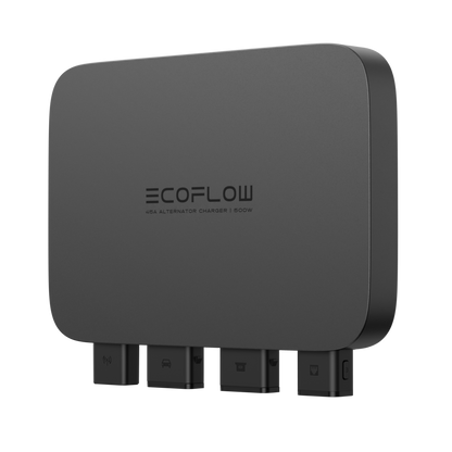 EcoFlow 500W Alternator Charger from 45 degree front.