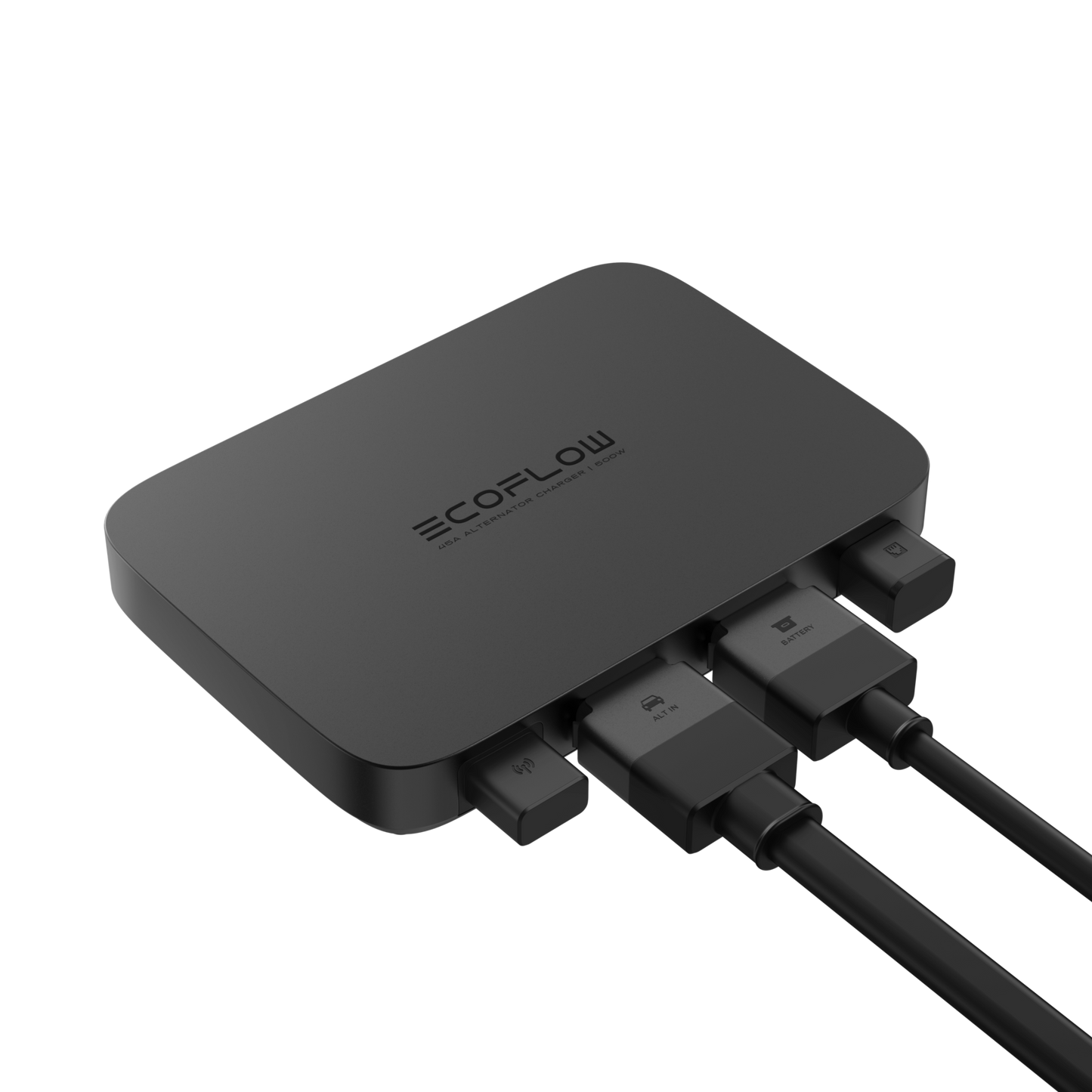 EcoFlow 500W Alternator Charger side view with cables