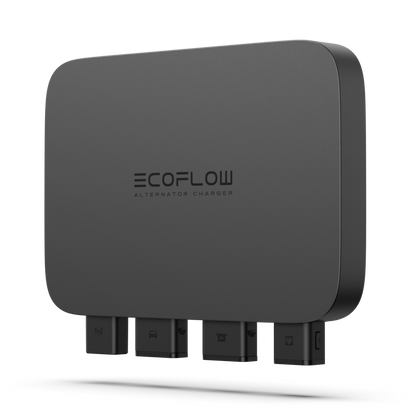 EcoFlow alternator charger on a white background