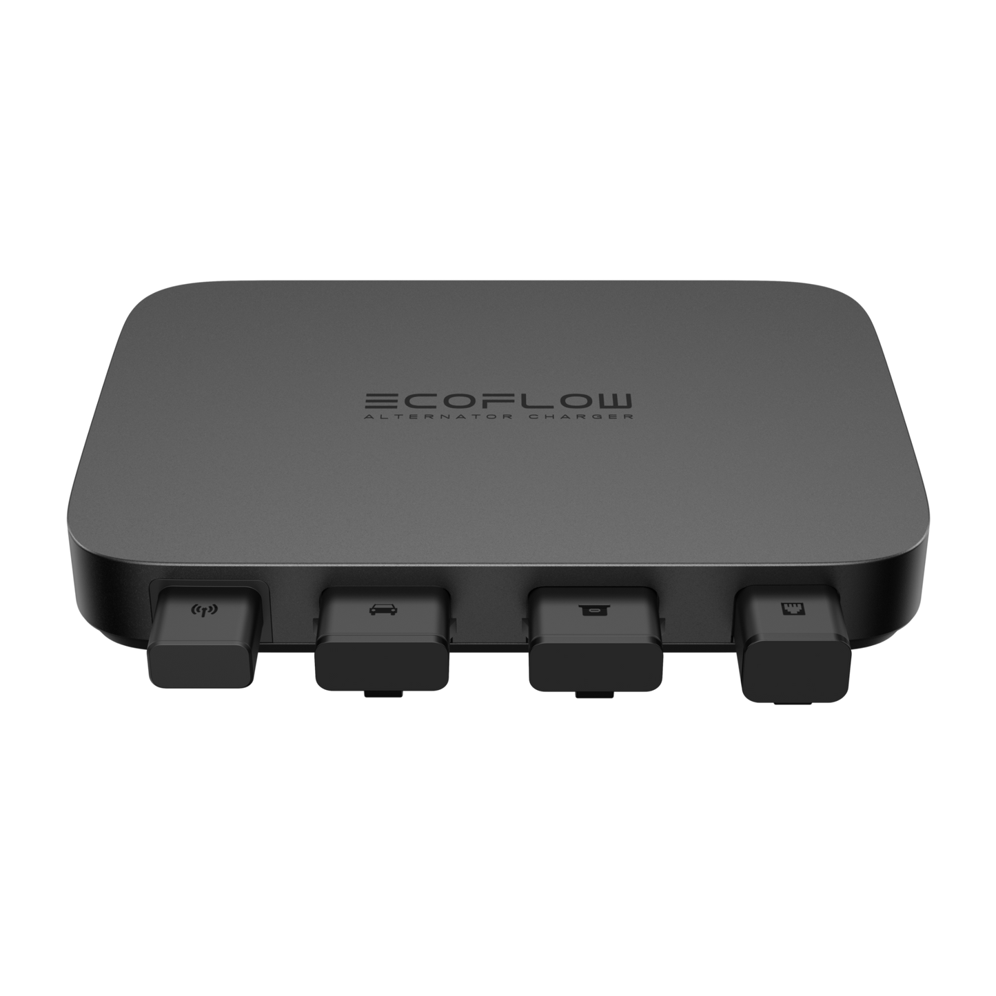 EcoFlow power adapter on a white background