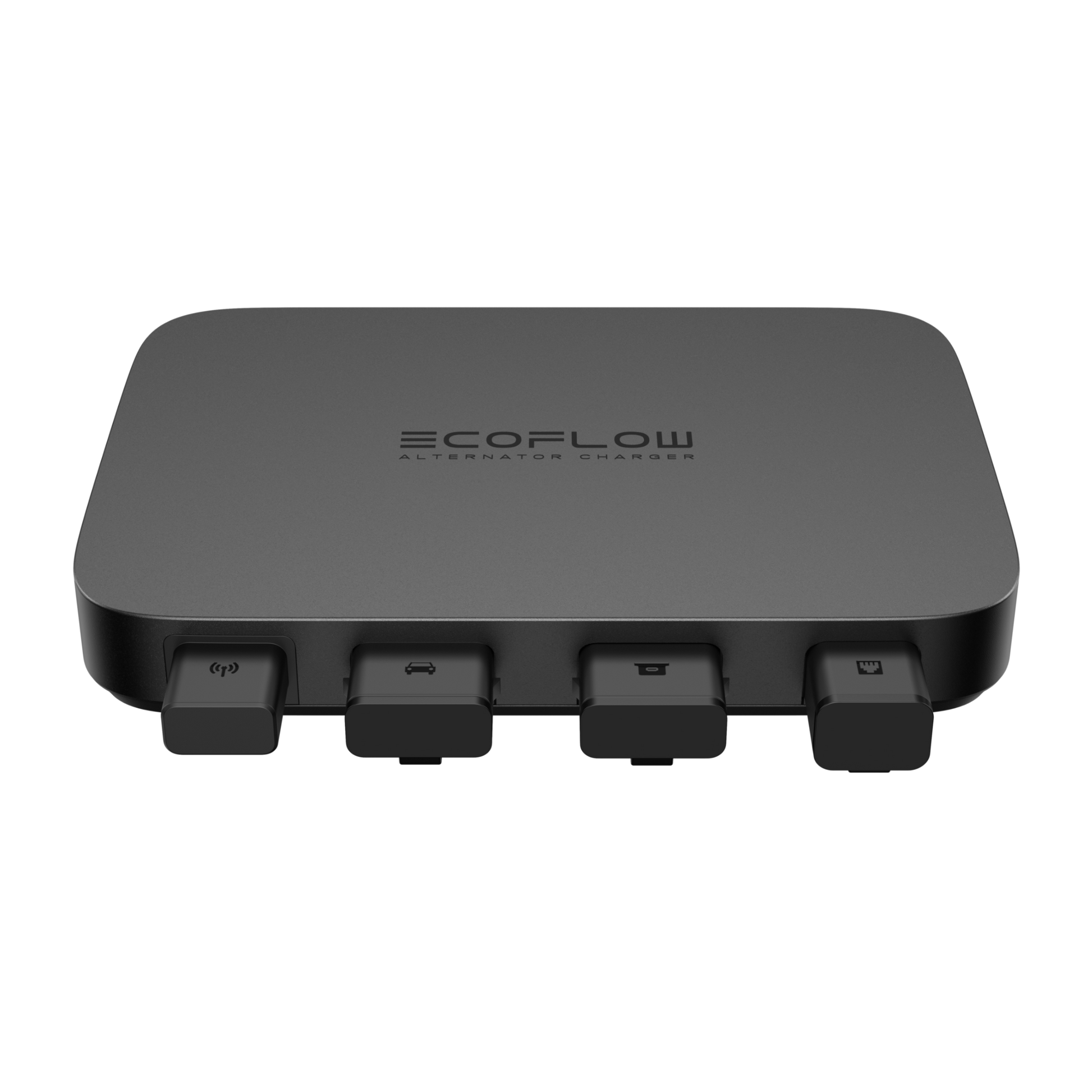 EcoFlow power adapter on a white background