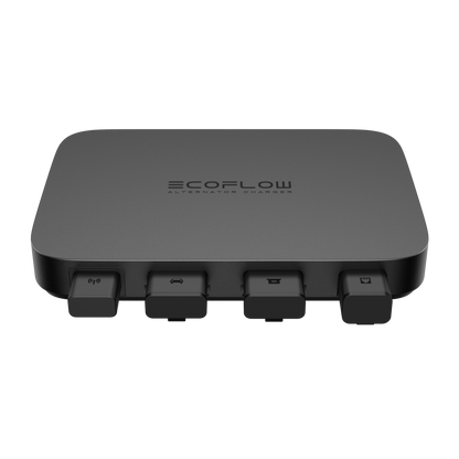 EcoFlow power adapter on a white background