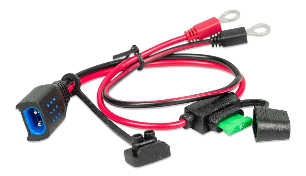 Wiring harness with connectors on a white background