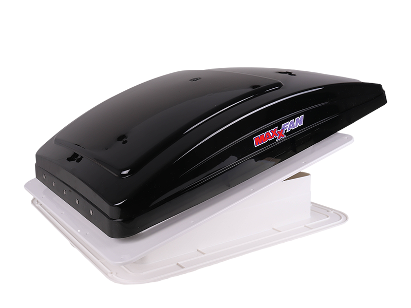 Maxxfan Deluxe - Smoke Rain Dome, T/Stat, Power Lift and Remote